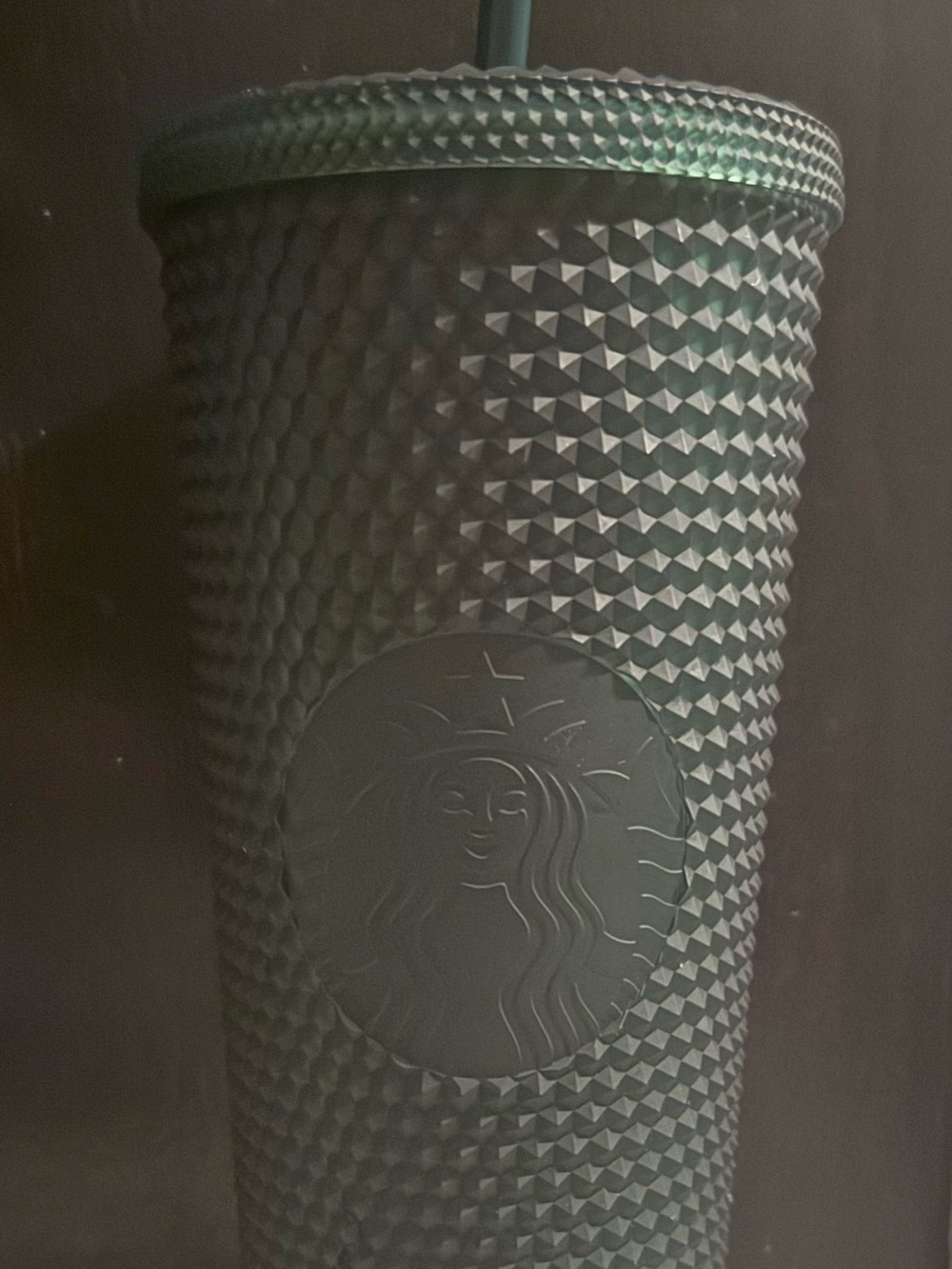 Starbucks Matte Emerald Green Studded Cold Cup with Straw